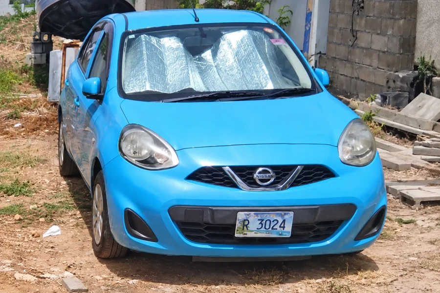 Blue compact hatchback
